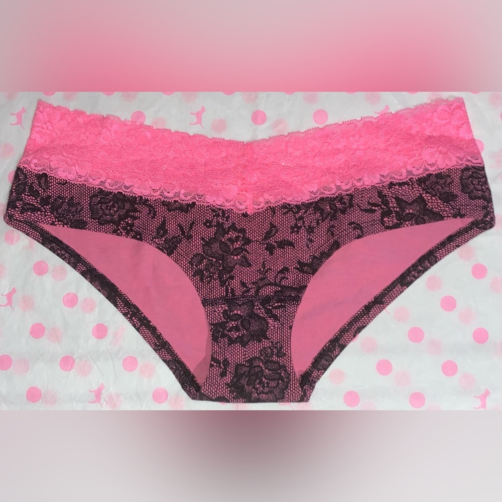 ❗️❗️❌SOLD ❗️❗️ PINK panties pink lace cotton hipster